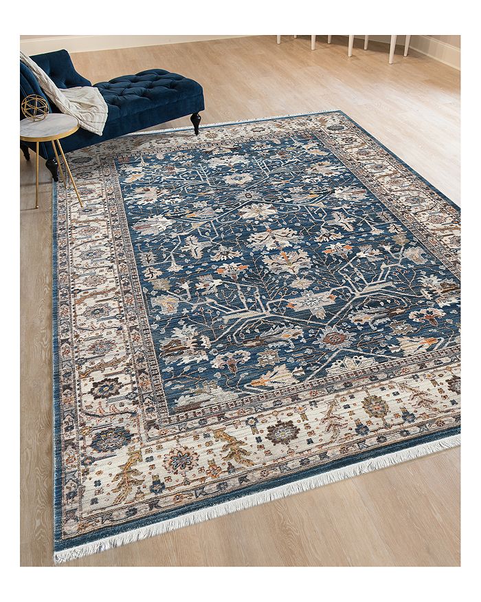 Shop Amer Rugs Arcadia Arc-5 Runner Area Rug, 2'7 X 10' In Blue/ivory