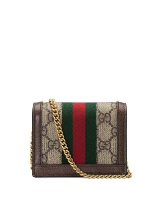 GUCCI(グッチ)正規品/関税送料込み Ophidia GG Chain Wallet Ophidia wallet on chain in beige and dark brown Supreme
