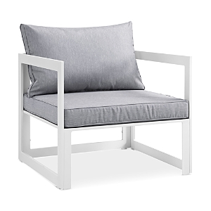 Modway Fortuna Outdoor Patio Armchair In Gray/white