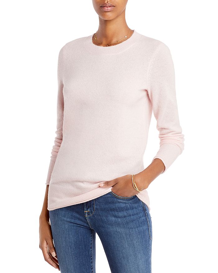 Aqua Fitted Cashmere Crewneck Sweater - 100% Exclusive In Blossom