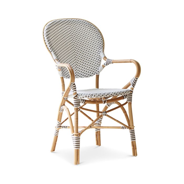 Sika Designs S Isabell Rattan Bistro Armchair In White