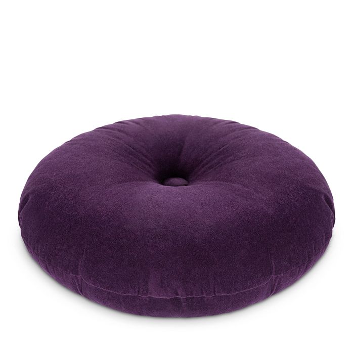 Shop Surya Cotton Velvet Decorative Pillow, 18 X 18 In Dark Purple
