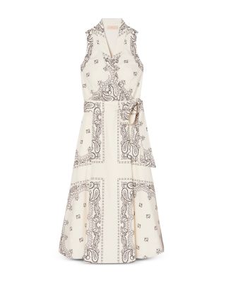 tory burch printed wrap dress