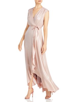 wrap maxi evening dress