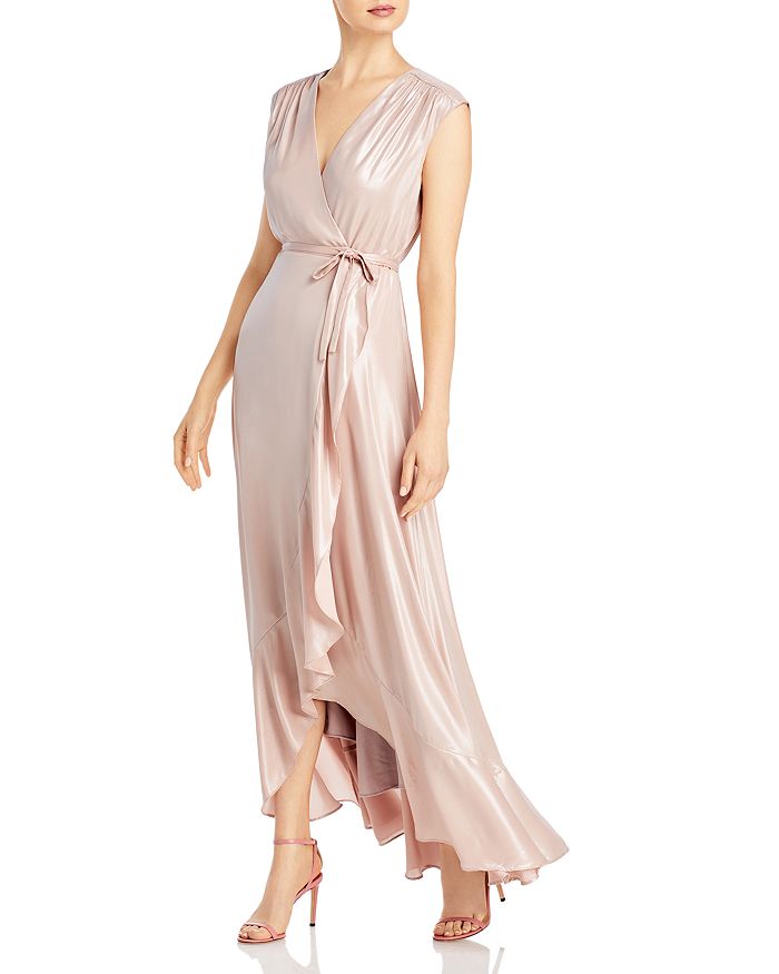 Aqua Ruffled Wrap Gown - 100% Exclusive In Rose/silver