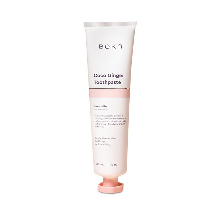 Boka Coconut Ginger Toothpaste, 4 Oz. In White/pink