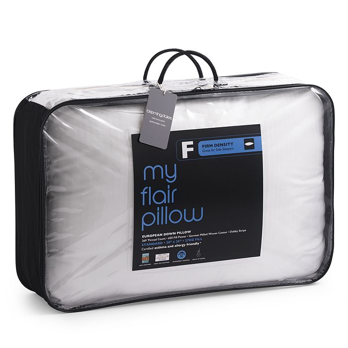 Bloomingdale's My Flair Asthma & Allergy Friendly Down Standard Firm Pillow - 100% Exclusive In White