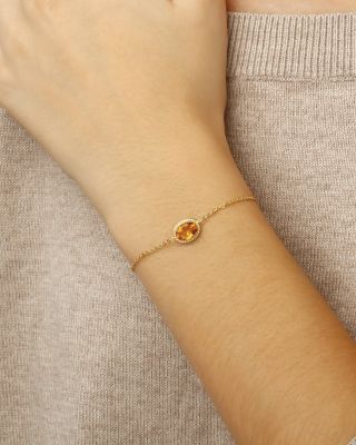 Opal Oval Bracelet in 14K Yellow Gold 