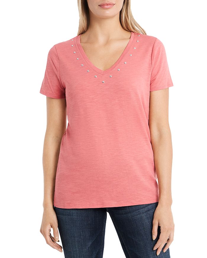 Vince Camuto Studded Tee In Tuberose