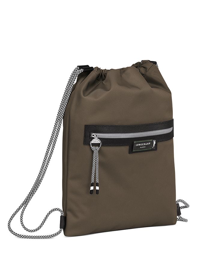 LONGCHAMP GREEN DISTRICT LARGE DRAWSTRING BACKPACK