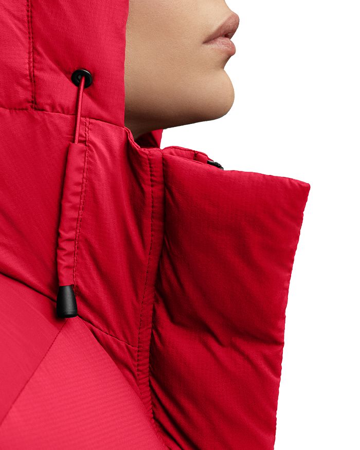 Shop Canada Goose Alliston Packable Mid-length Down Coat In Red