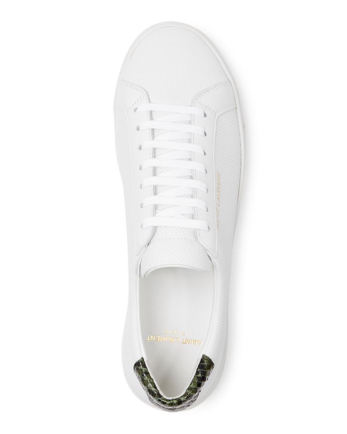 SAINT LAURENT WOMEN'S ANDY PERFORATED LOW TOP SNEAKERS