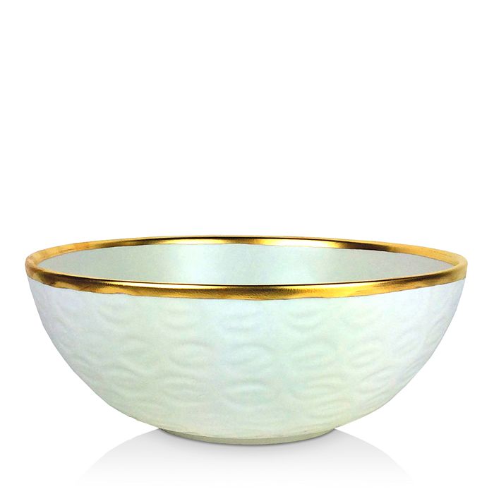 Shop Michael Wainwright Truro Large Bowl In White/gold
