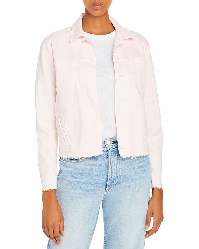 L Agence L'agence Janelle Cropped Denim Jacket In Blossom