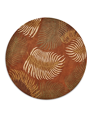 Kas Havana Fern View Round Area Rug, 7'6 X 7'6 In Rust