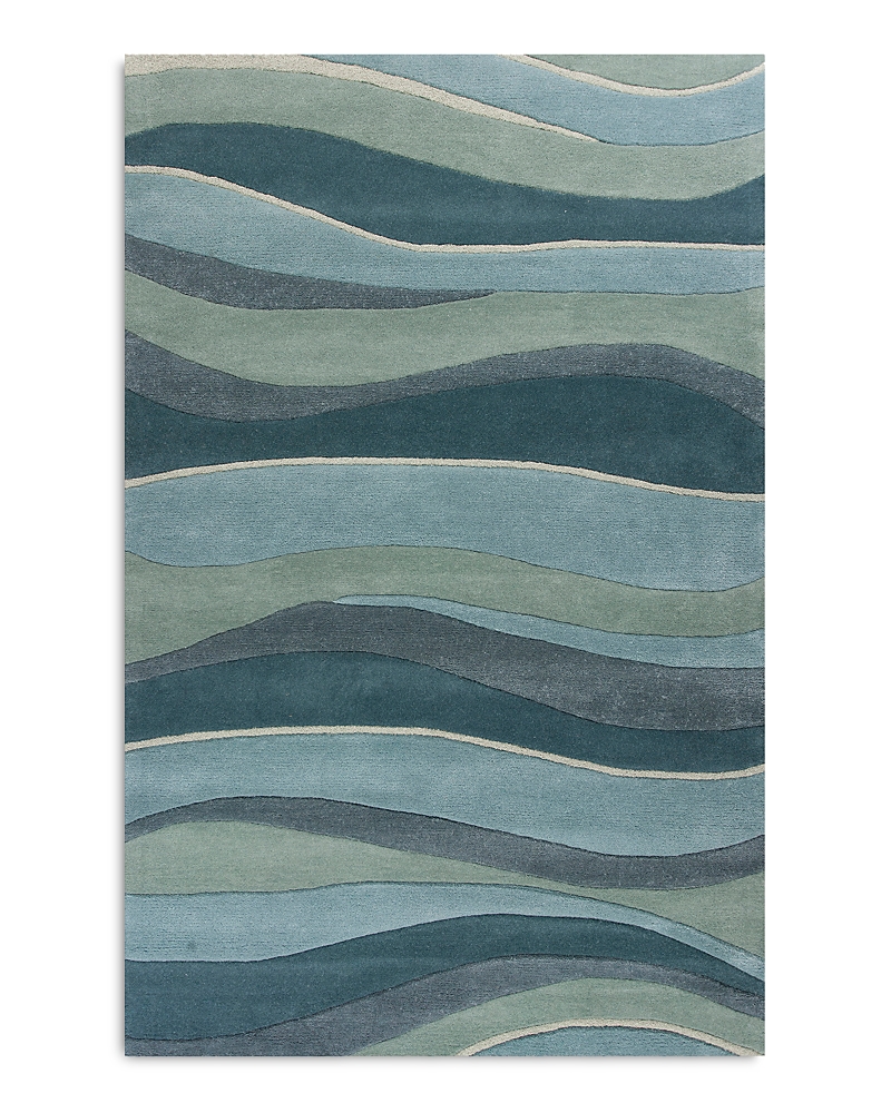 Kas Eternity Landscapes 5' X 8' Area Rug In Ocean