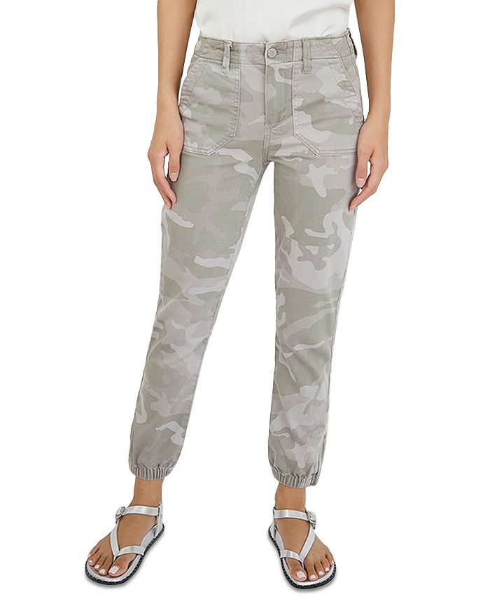 Paige Womens Camo Mayslie Camo-print Mid-rise Stretch-denim Jogging Bottoms 31 In Camo Print