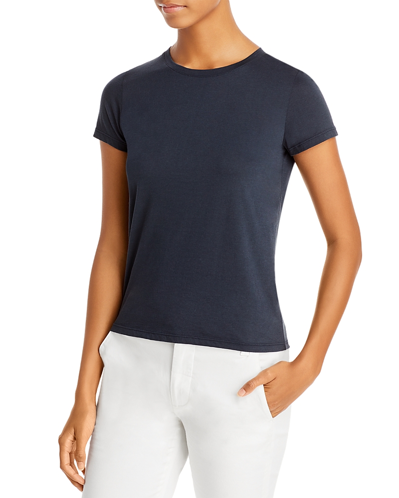 Vince Essential Crewneck Top In Coastal