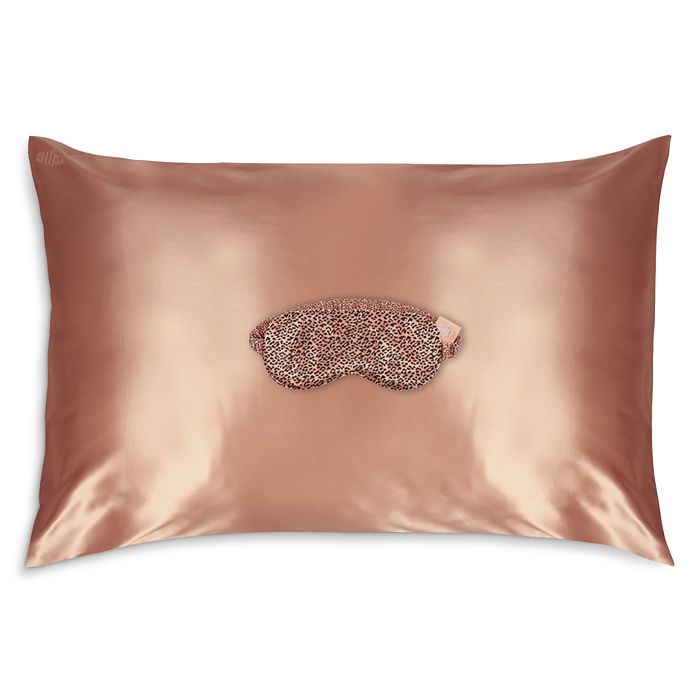 Slip For Beauty Sleep Pure Silk Beauty Sleep Gift Set ($124 Value) In Rose Gold/leopard