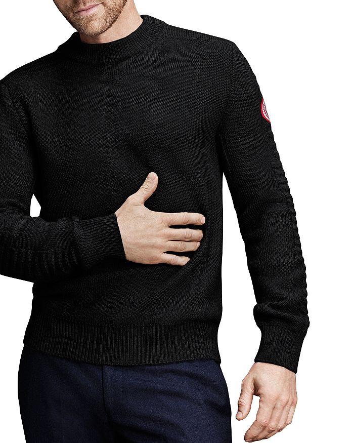 Canada Goose Patterson Merino Wool Classic Fit Jumper In Black