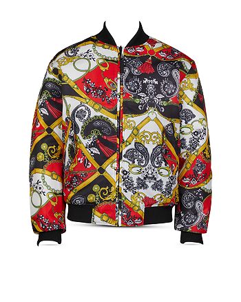 Versace Jeans Couture Reversible Paisley Bomber Jacket | Bloomingdale's