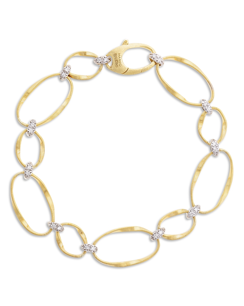 Marco Bicego Women's Marrakech Onde 18k Yellow Gold & Diamond Coil Link Bracelet In Yellow/white Gold
