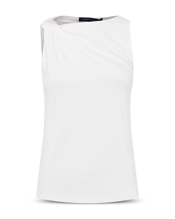 FRENCH CONNECTION MATI DRAPED JERSEY TOP,76NYI
