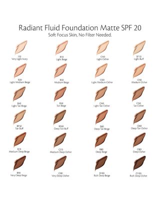 Radiant Fluid Foundation Matte Broad Spectrum SPF 20 Sunscreen 1.1 oz.
