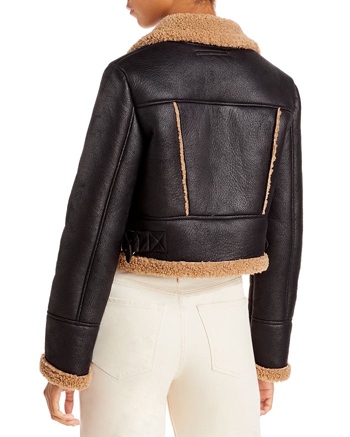 FRENCH CONNECTION BELEN CROPPED FAUX FUR JACKET