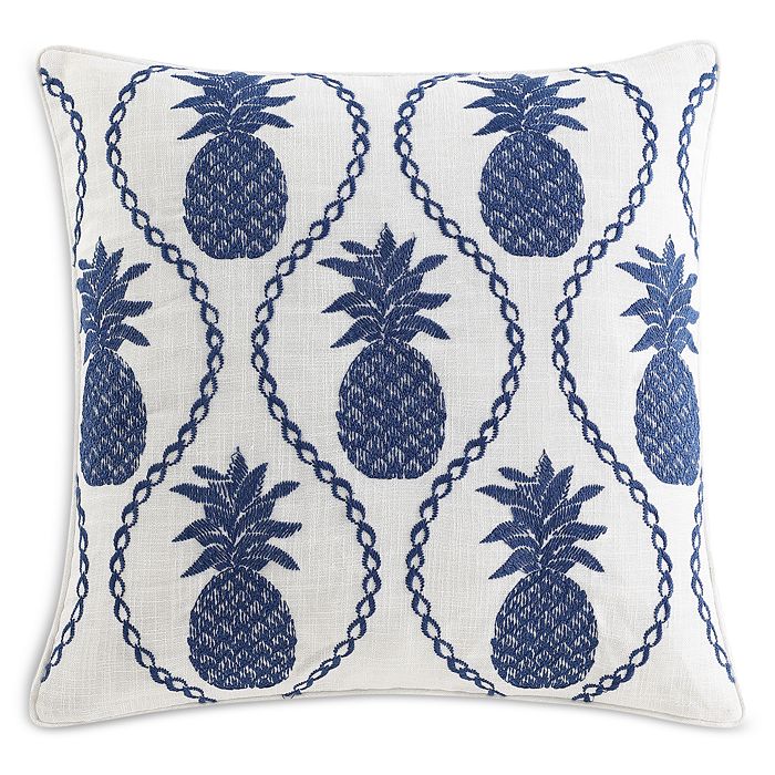 blue pineapple outdoor pillow