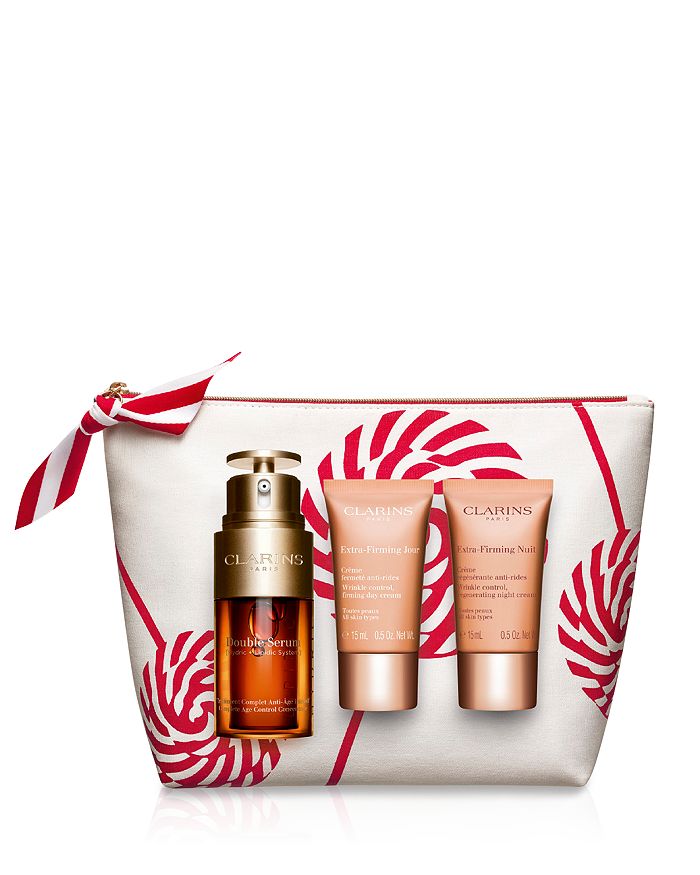 CLARINS DOUBLE SERUM & EXTRA-FIRMING SET ($143 VALUE),043142