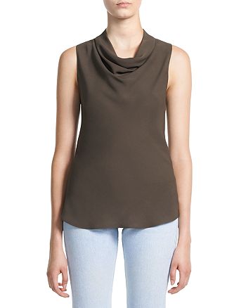 Theory Sleeveless Cowl Neck Top | Bloomingdale's