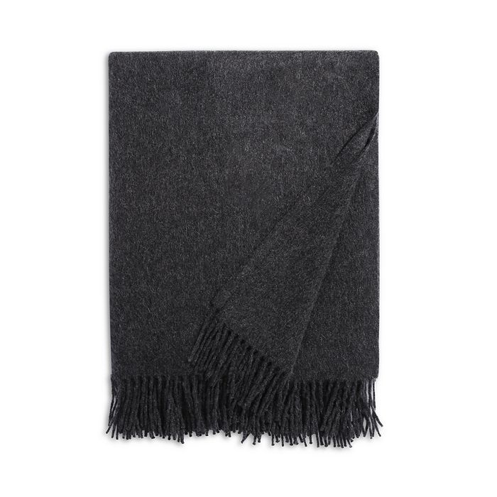 Amicale 100% Cashmere Throw In Charcoal