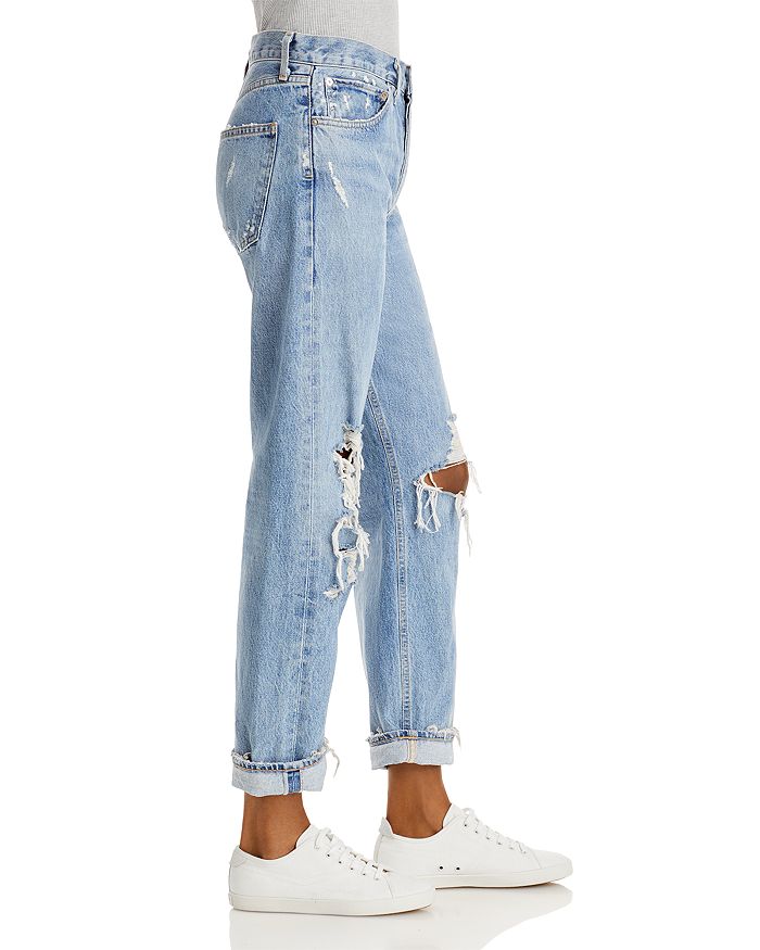 Agolde '90s Distressed Highrise Boyfriend Jeans In Mid Denim ModeSens