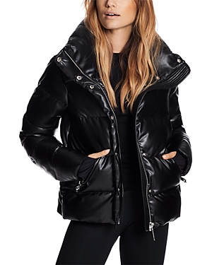 Sam. Isabel Faux Leather Puffer Coat