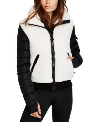 Shop Sam. Carson Fleece Bomber Coat In 