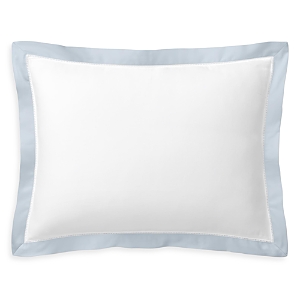 Ralph Lauren Organic Sateen Border Decorative Pillow, 16w X 12l In True Blue Hyacinth