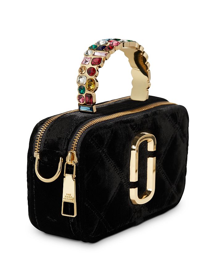 Marc Jacobs The Snapshot Velvet Gem Bag in Black