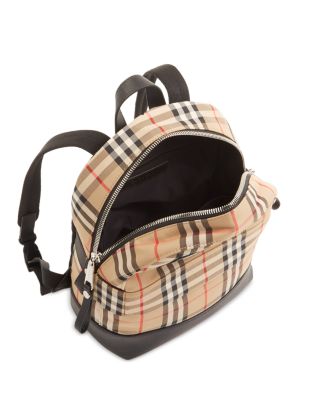 BURBERRY KIDS ナイロンリュック BURBERRY KIDS ナイロンリュック Check Nylon Backpack in Sand