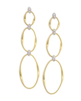 Marco Bicego 18K Yellow Gold Onde Triple Link Post Earrings