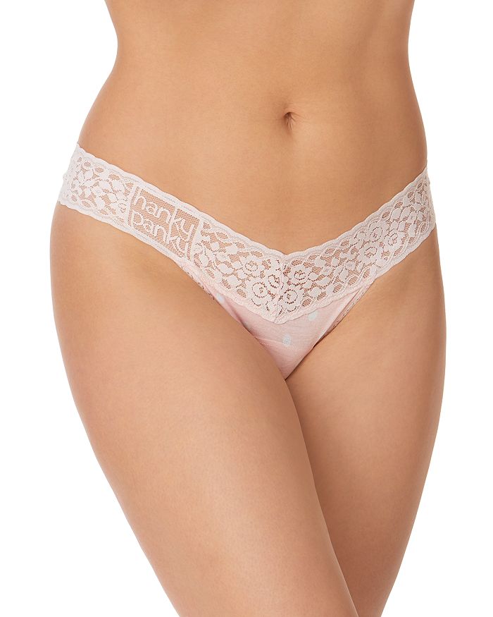 Hanky Panky Rosie Low Rise Thong In Cameo Pink