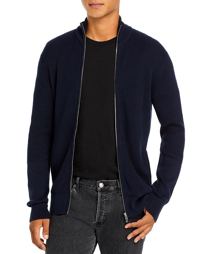 Theory Walton Zip Up Ribbed Sweater - 100% Exclusive | Bloomingdale's