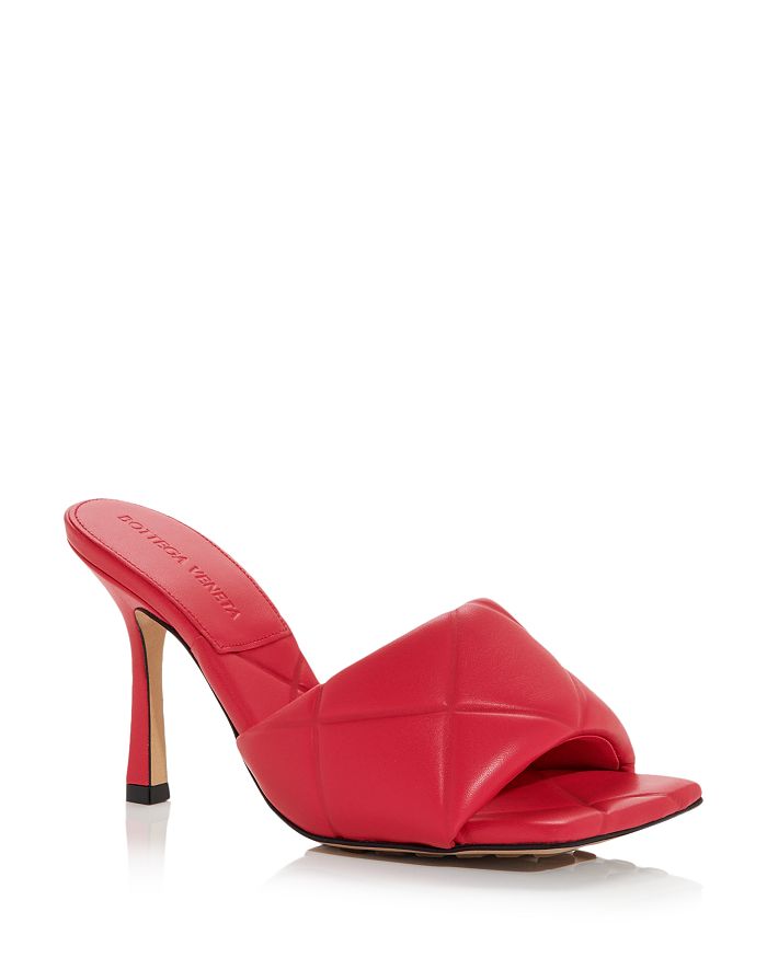 Bottega Veneta Women's Quilted High Heel Slide Sandals | Bloomingdale's