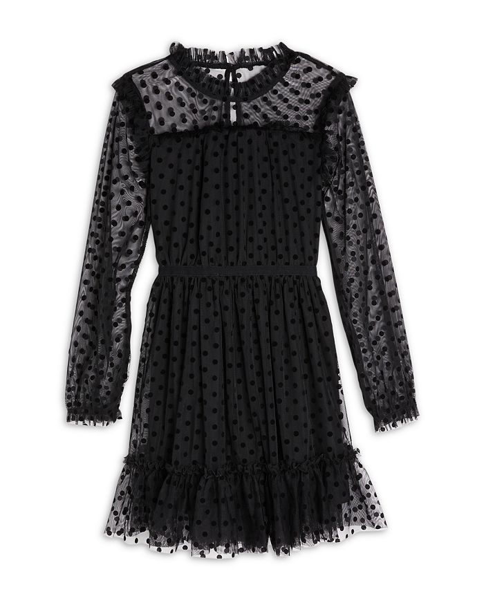 Bcbg flocked dot mesh dress sales