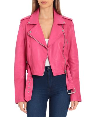 hot pink suede jacket