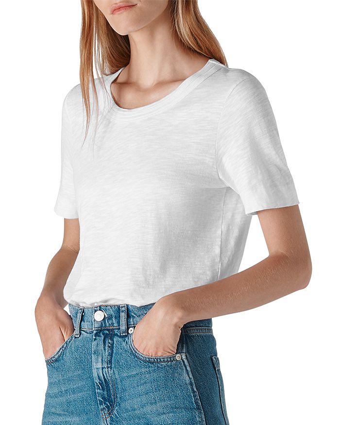 Shop Whistles Rosa Double Trim Tee In White
