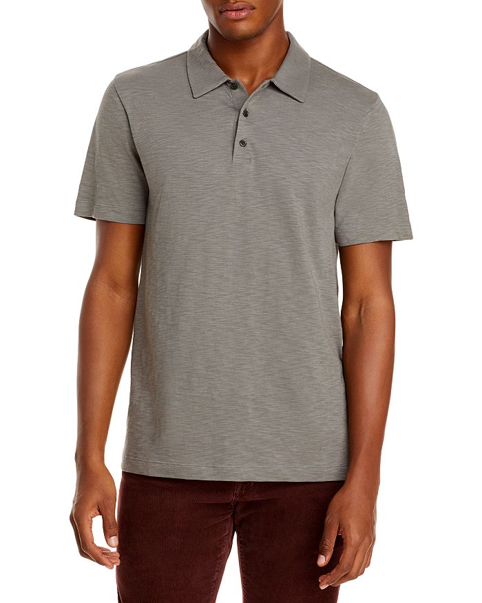 Theory Bron Regular Fit Polo Shirt In Zinc