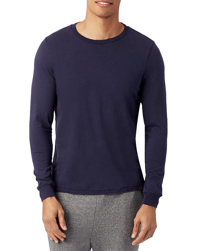 Alternative Outsider Cotton Long Sleeve Tee In Navy