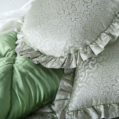 Coral Fern Round Decorative Pillow