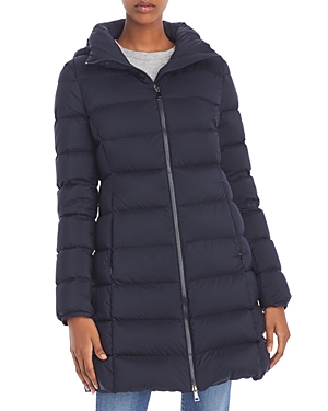 Moncler Gie Hooded Packable Down Puffer Coat In Blue
